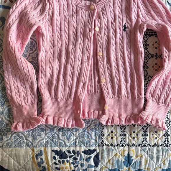 Ralph Lauren Light Pink Cable Knit Sweater Sz5 cotton - Picture 11 of 17